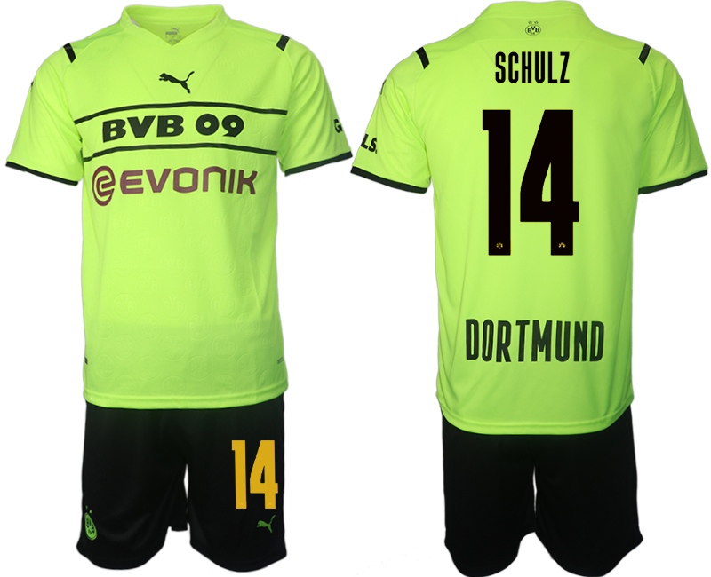 Men 2021-2022 Club Borussia Dortmund Cup green #14 Soccer Jersey